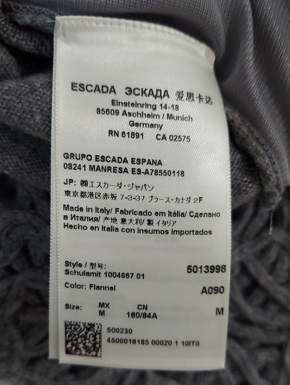ESCADA Sweater, Med, Wool Blend Vest, Open Knit Front Lined, Cashmere Back - Picture 10 of 13